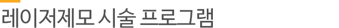 레이저제모 시술 프로그램